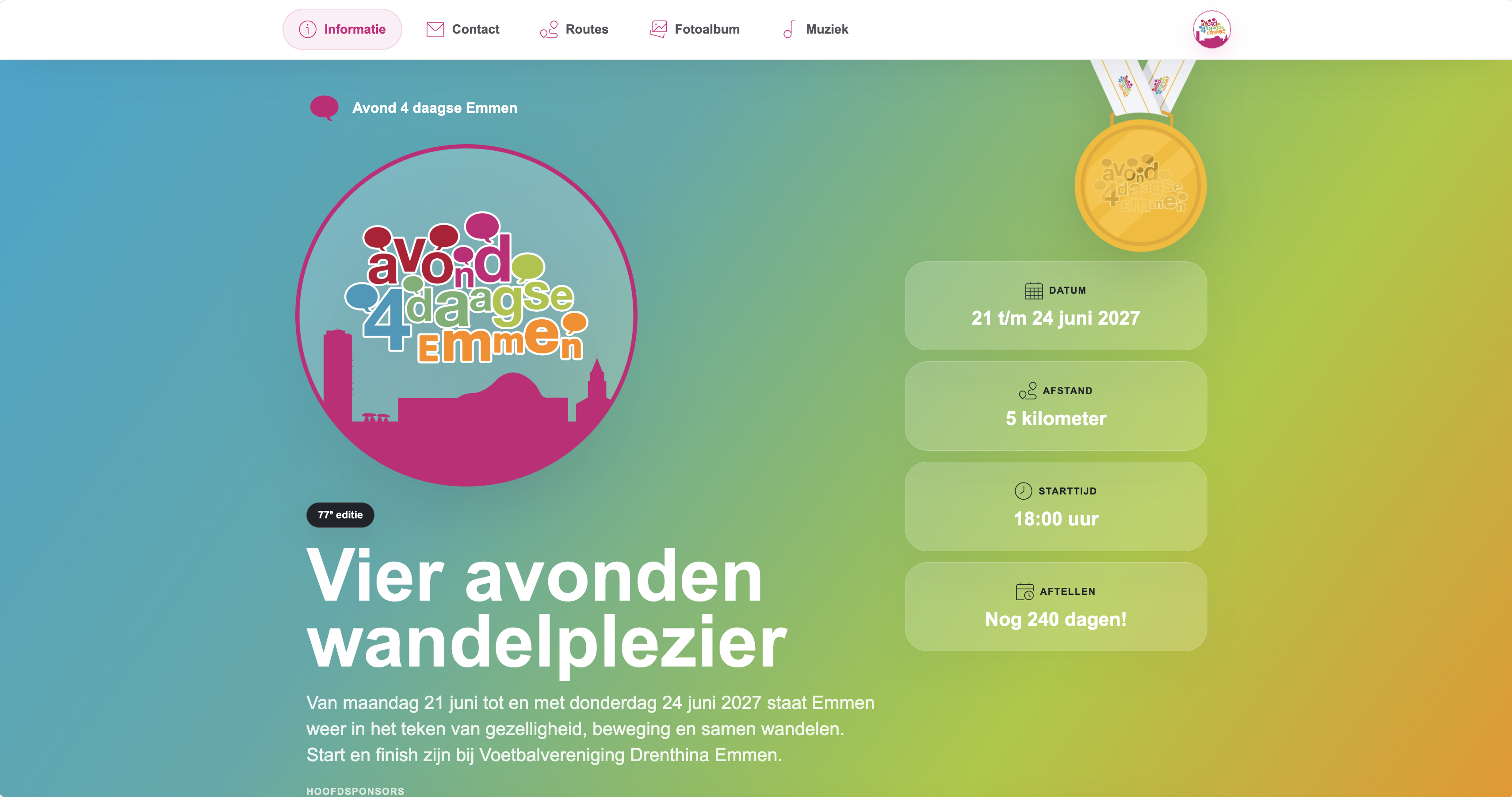 Desktopweergave van Avond 4 daagse Emmen