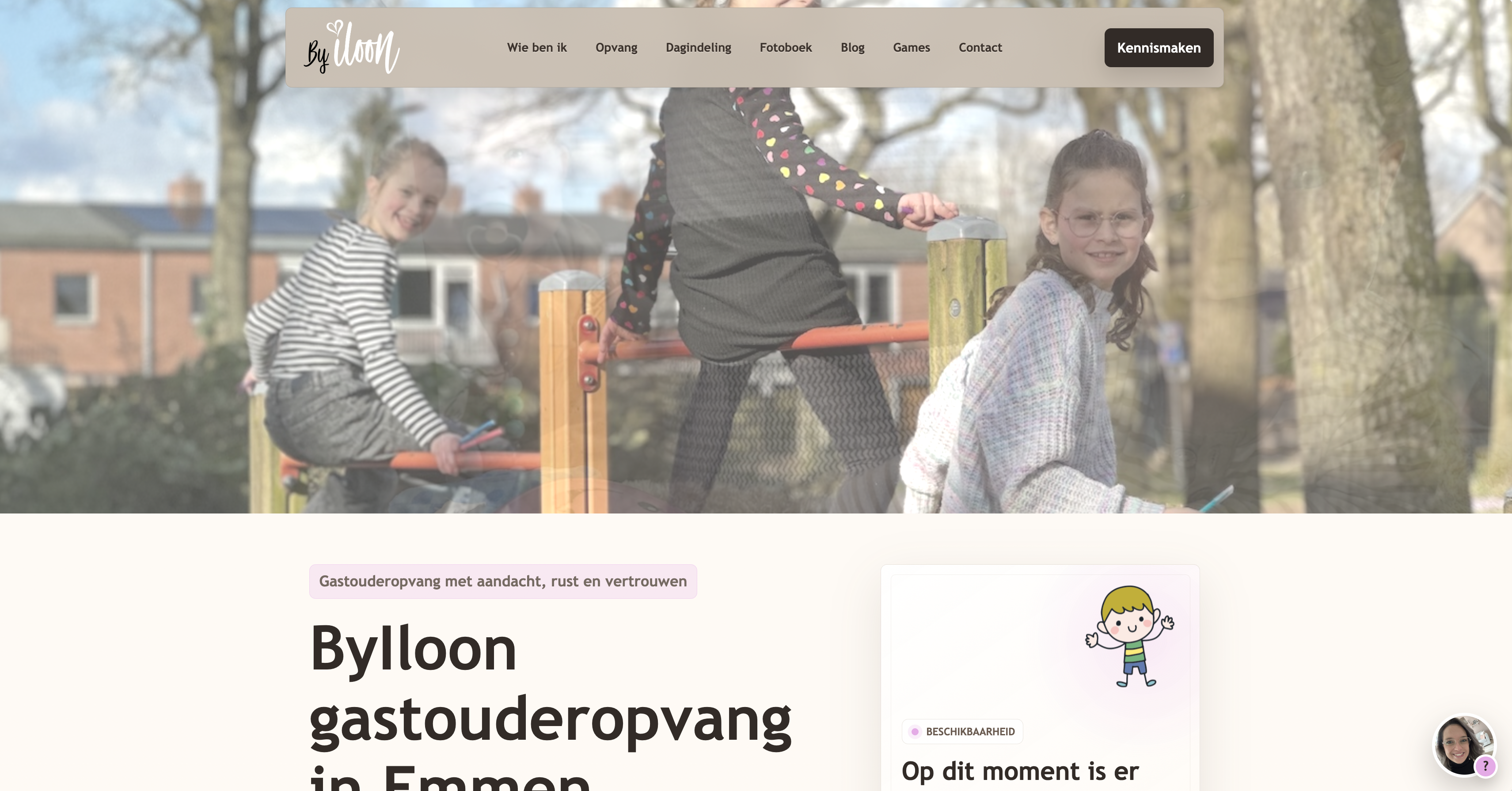 Desktopontwerp voor Gastouderopvang By iloon