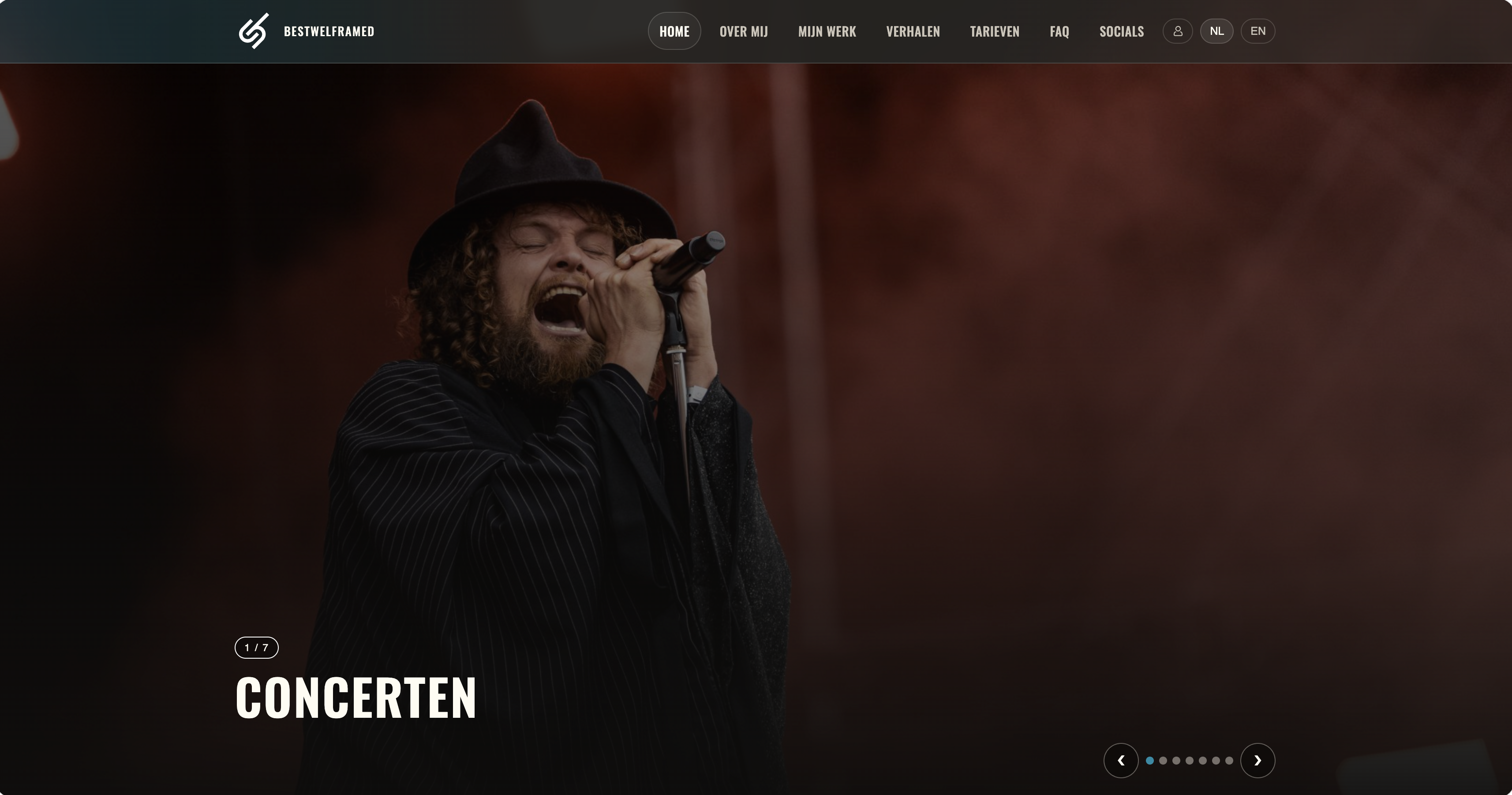 Desktopontwerp voor Shannon Hendriks Visuals
