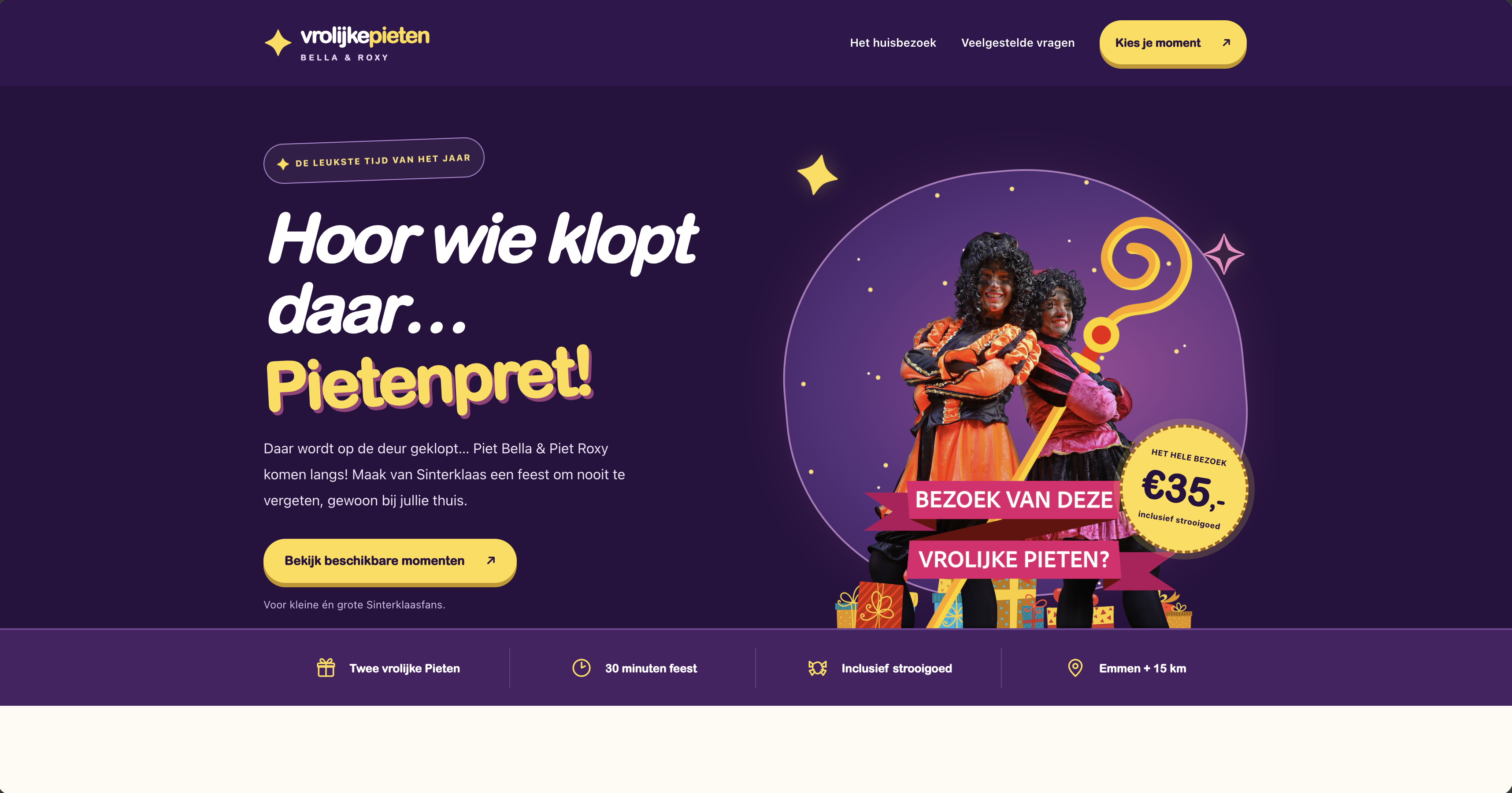Desktopontwerp voor Vrolijke Pieten
