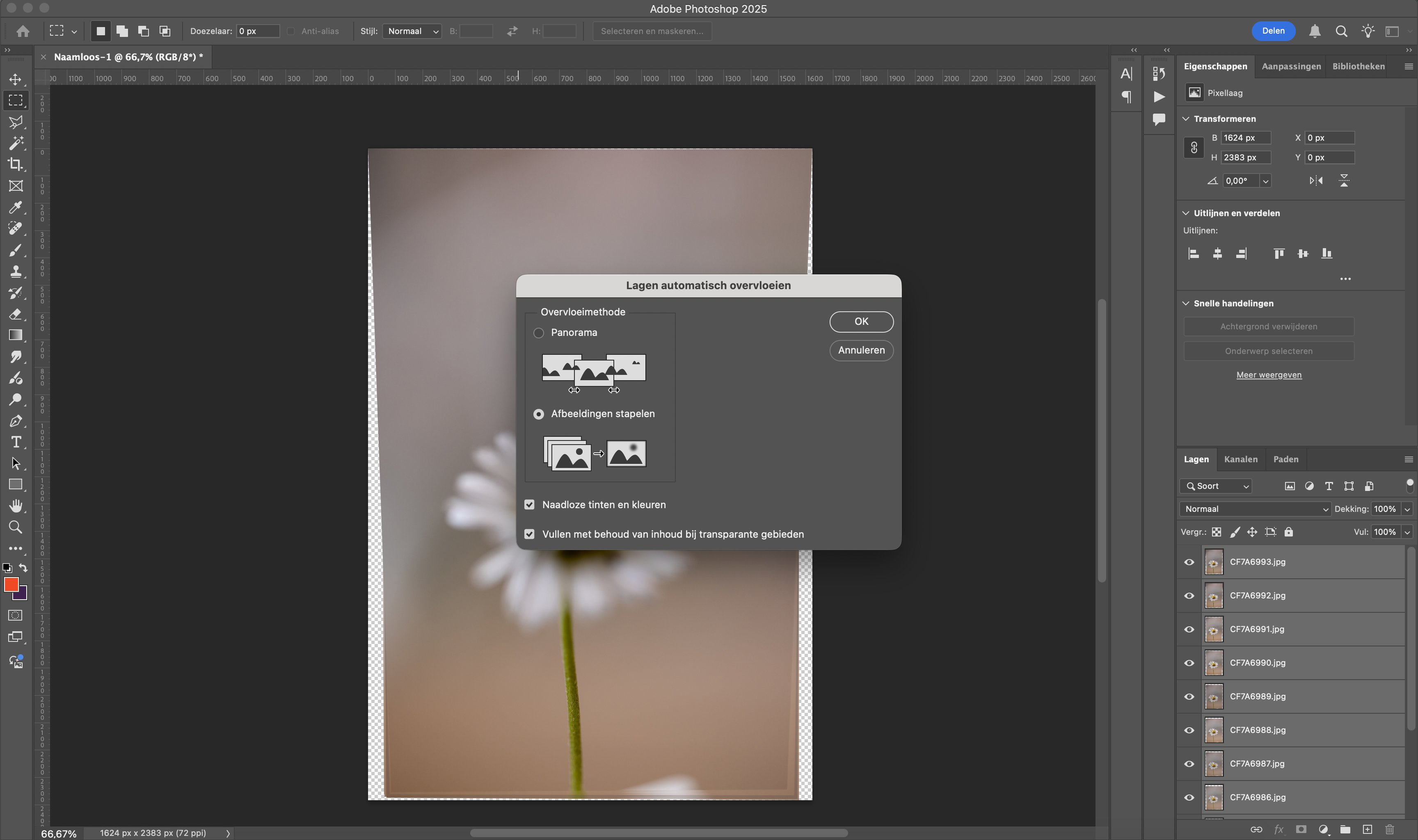 Lagen in elkaar overvloeien